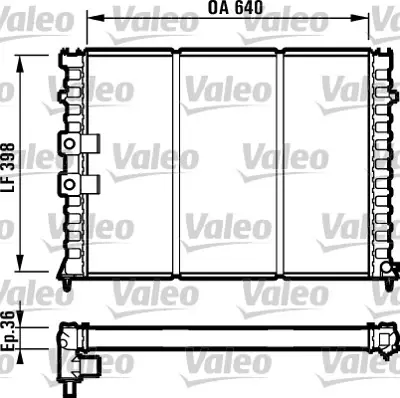 VALEO 731586 Radyator Peugeot 406 (10 96 03 99) 133336