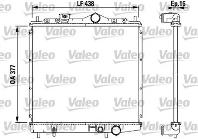 VALEO 731647 Motor Su Radyatoru Mıtsubıshı Colt Lancer 1990 1995 Manuel Vıtes (375x408x16) MB660596