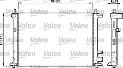 VALEO 731736 Motor Su Radyatoru (+ac) Fıesta Iv 1,25 / 1,4 16v / 1,6 16v 95>02 Puma 97>01 Mazda 121 Iıı 96>03 Klı 1E0515200A 96FB8005LD