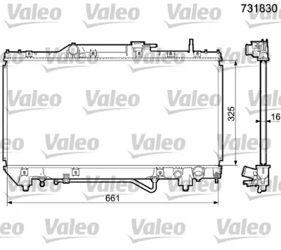 VALEO 731830 Motor Su Radyatoru Toyota Carına Corona St191 92>97 Otomatık 1640074840