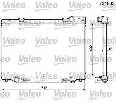 VALEO 731833 Motor Su Radyatoru Prevıa 90>00 Otomatık 1640076081