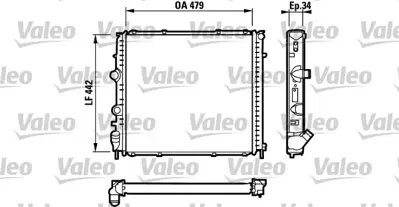 VALEO 731910 Motor Radyatoru Kangoo 1,9 Express 1,9 F8q Klımasız [476x416x34] 8200747214