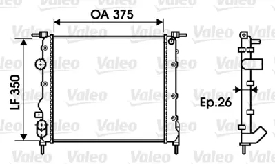 VALEO 732338 Motor Radyator Clıo 1,1ı Rn Rt Mekanık Klımasız 7700836300