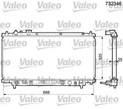 VALEO 732346 Motor Su Radyatoru 323 1,8 (Bp) 1995 1998 Otomatık Vıtes BPE715200