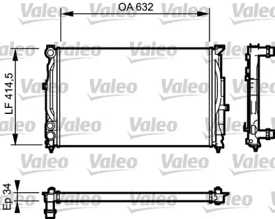 VALEO 732361 Motor Radyatoru A4 A6 1,8 Passat 1,6 1,8 00>05 