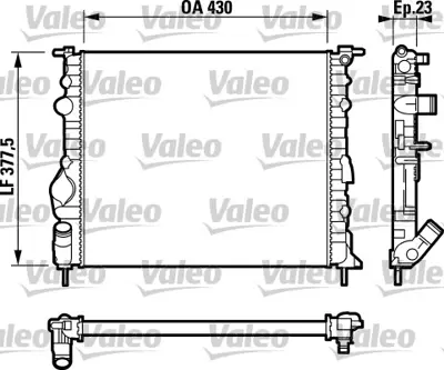 VALEO 732389 Motor Radyatoru Clıo Iı Kangoo 1,2 Mekanık (430x377,5x23) 2140000QAV 7701499975