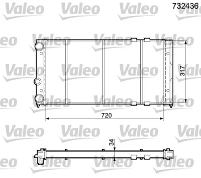 VALEO 732436 Radyator Vw Passat 1,8 (Ac+) (88>93) 353121253R