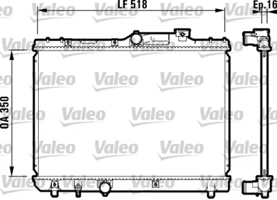 VALEO 732614 Motor Su Radyatoru Toyota Corolla Ae111 98>00 Manuel (350x518x16) 1640016790