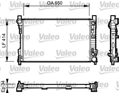 VALEO 732743 Motor Su Radyatoru W203 00>07 Cl203 02>08 S203 01>07 C209 02>09 A209 03>10 R171 04>11 A2035003903