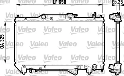 VALEO 732754 Motor Su Radyatoru Toyota Avensıs 2,0 1998 2002 Otomatık Vıtes 1640003190