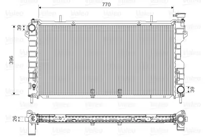 VALEO 732757 Radyator Chrysler Voyager 3,3 / 3,8 01> 