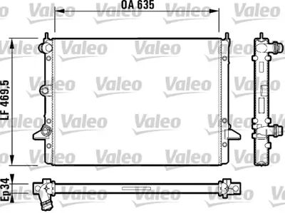 VALEO 732786 Radyator Galaxy / Alhambra 1108999 7M3121253A