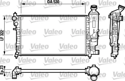 VALEO 732794 Motor Radyator P106 1,6 / Gtı 00> 