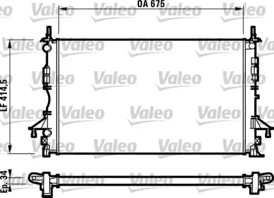 VALEO 732828 Motor Radyatoru Laguna Iı F4r (675×414,5×34) 03> 