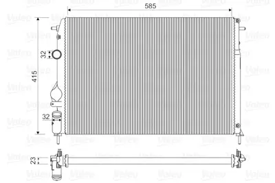 VALEO 732866 Motor Radyatoru Megane 1,4 / 1,8 / 2,0 Mekanık Klımalı (585x414,5x23) 8200189288