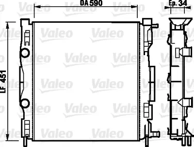 VALEO 732874 Motor Radyator Megane Iı 1,5 1,6 16v 2,0 16v Scenıc 1,5 1,6 16v 