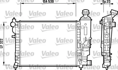 VALEO 732882 Radyator Peugeot 106 Tu5jp (1,6 8v) 133185