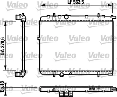 VALEO 732891 Motor Su Radyator P307 (01 06) Xsara Iı Tu5jp4 (1,6ı 16v) Otomatık Olcu: (378*562,5*18) 133317