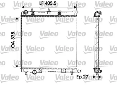 VALEO 732930 Motor Su Radyatoru P1007 C2 C3 C3 Iı Dv4td (1,4 Hdı 8v) C3 Iı 1,6hdı C3 1,4hdı 16v 06>10 (405,5*378, 