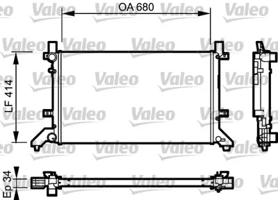 VALEO 732952 Motor Radyatoru Lt28 Lt35 2,5 / 2,8tdı / Lt28 46 2,5 / 2,8tdı 01 06 