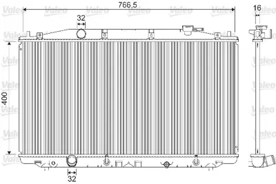 VALEO 733209 Motor Radyatoru Honda Accord 08-> Otomatık (400x766x16) 19010RL6R51