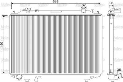 VALEO 733212 Radyatör Mazda B-Serısı 2.5 D WL8515200A