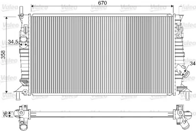 VALEO 733254 Radyatör Mazda 3 2.3 L33X15200