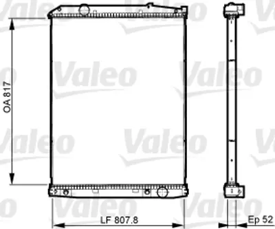 VALEO 733513 Radyator Cercevesız Mb Actros A9425001503