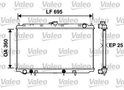 VALEO 734215 Motor Su Radyatoru Nıssan Prımera 2,0 (Sr20) 1996 2001 P11 Kasa Otomatık Vıtes 214609F511