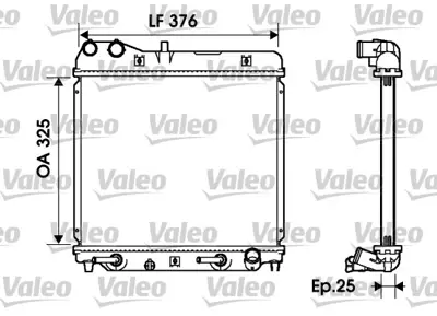 VALEO 734218 Motor Su Radyatoru Honda Jazz 2002-2008 Manuel Vıtes (328x378x26) 19010PWAG01