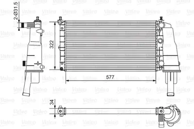 VALEO 734236 Radyatör Lancıa Ypsılon 1.1 İ Ac 95 00 71736189