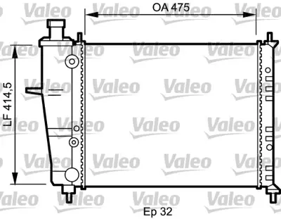 VALEO 734239 Radyator Fıat Brava 1,4 I, 1,4 I 12v (Ac ) 7776508