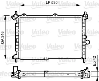 VALEO 734242 Radyator Opel Astra F 1,7td (91>98) 1300166