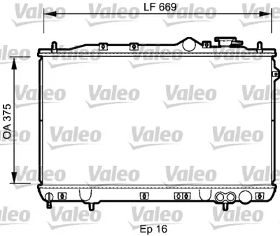 VALEO 734256 Motor Su Radyatoru Hyundaı Elantra 1,6 1990 1996 Manuel Vıtes 2531028050