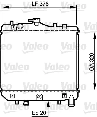 VALEO 734262 Radyator Kıa Prıde KK33115200