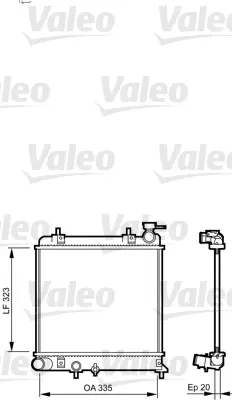 VALEO 734266 Motor Su Radyatoru Hyundaı Accent 1,3 1,5 00 05 Manuel (335x317x16) 2531025Q11