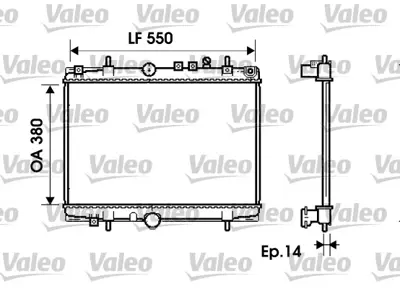 VALEO 734278 Motor Su Radyatoru C5 P406 Ym Ew7j4 (1,8 16v) P406 Ym 2,0hdı 01> 133068 1331SQ