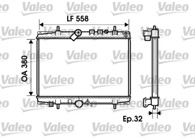 VALEO 734280 Motor Su Radyatoru 406-607-C5 2.2 Hdı 133366