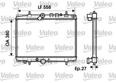 VALEO 734282 Motor Su Radyaotru 607-C5 2.2hdı 133367