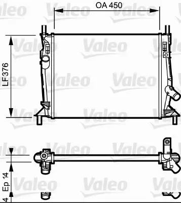 VALEO 734319 Radyator Focus Cmax 1,6 I 1354176