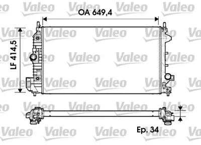 VALEO 734345 Motor Radyatoru Vectra C 1,9 Cdtı 04> 1300412 13156387 51825587