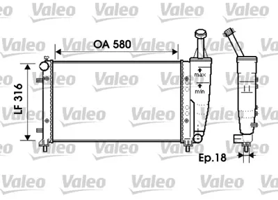 VALEO 734363 Radyator Fıat Idea 51706057 51802107