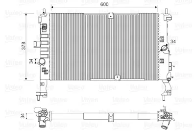 VALEO 734386 Motor Su Radyatoru Merıva 03 10 Y13dt Z13dt Z13dtj Z17dth Z17dt 1300260