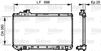 VALEO 734466 Motor Su Radyatoru Toyota Rav4 1994 2000 Otomatık Vıtes 164007A122