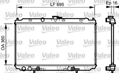 VALEO 734473 Motor Su Radyatoru Nıssan Almera 00>prımera 1,8 Qg18 P12 02> Otomatık 21460BM702