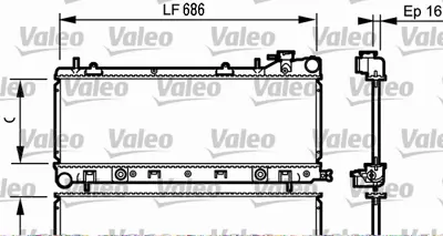 VALEO 734577 Motor Su Radyatoru Impreza Forester 96>01 Otomatık 45199FC361