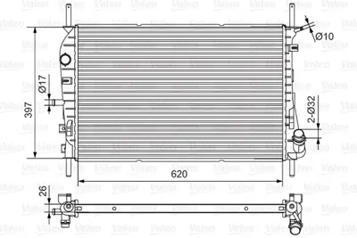 VALEO 734699 Radyator Mercedes V 200 / 220 1315633