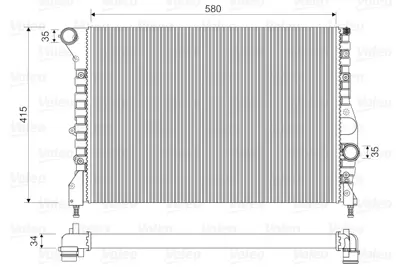 VALEO 734733 Radyator Alfa Romeo 147 