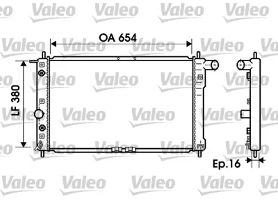 VALEO 734764 Motor Su Radyatoru Daewoo Leganza 96>00 Otomatık 