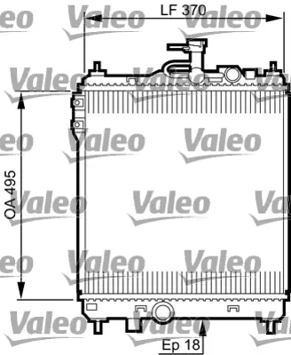 VALEO 734914 Motor Su Radyatoru Hyundaı Getz 1,5 Dızel 02 06 Manuel (372x495x18) 253101C300